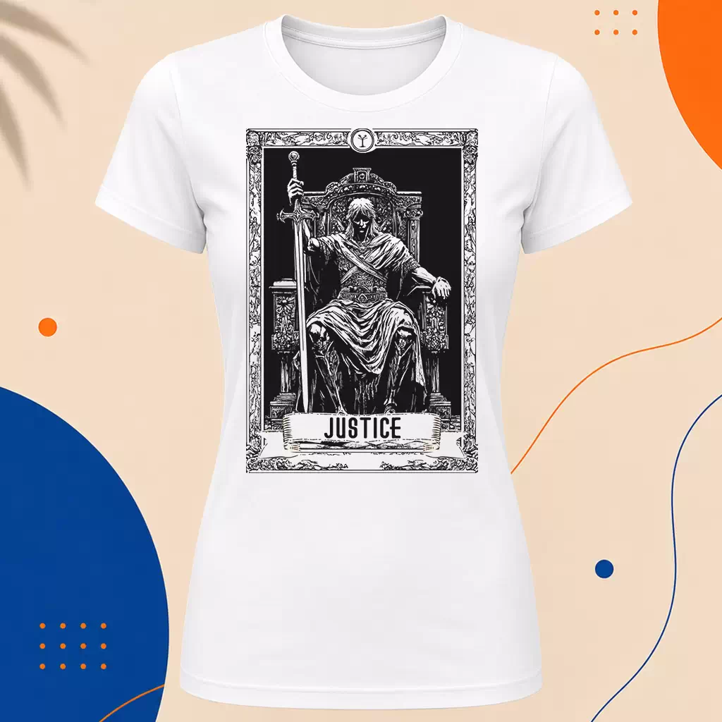 Dámské tričko - Justice - Spravedlnost - Tarot - Velká Arkána